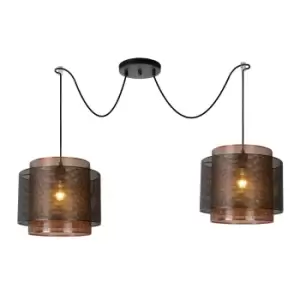 Image of Orrin Modern Pendant Light - 2xE27 - Black
