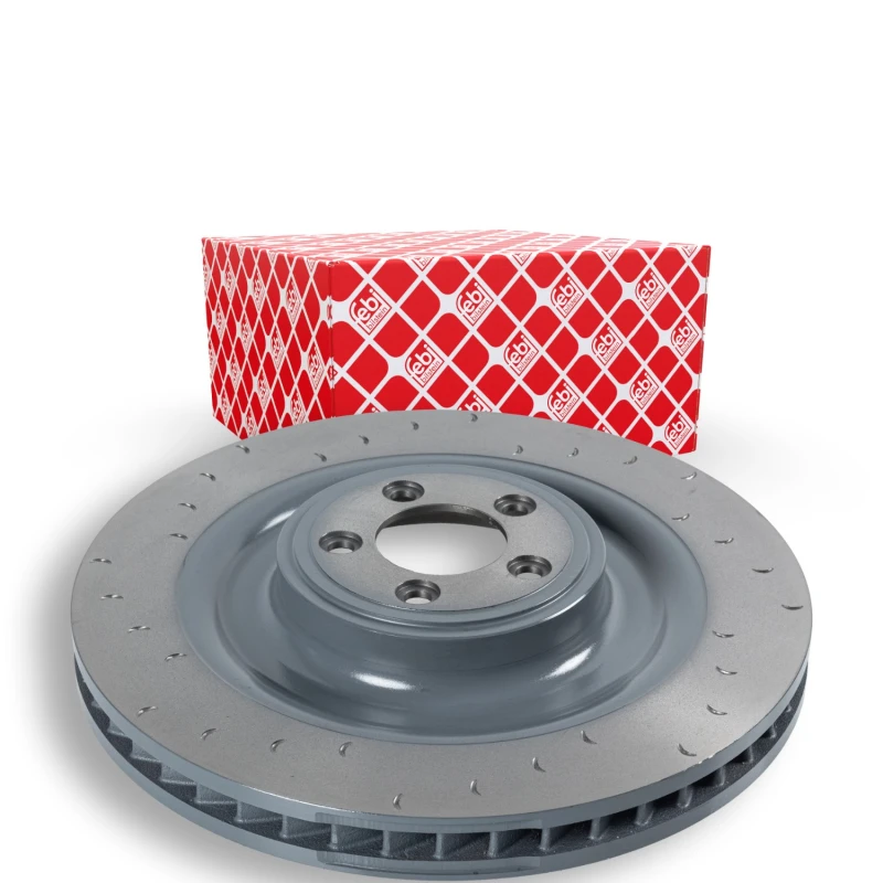 Image of FEBI BILSTEIN 108209 Brake disc Front Axle Left, slotted/internally vented, Coated, High-carbon Brake Disc (82)