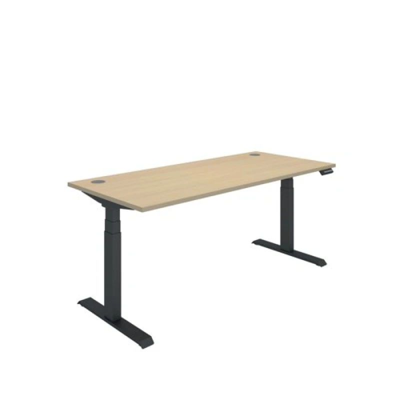 Image of Polaris Dual Motor Sit/Stand Desk 1800x800 Oak/Black KF800140