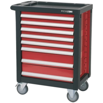Image of Sealey Premier 8 Drawer Roller Cabinet Black / Red