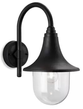 image of Astra 1 Light Lantern - Wall Light Black Resin IP44, E27