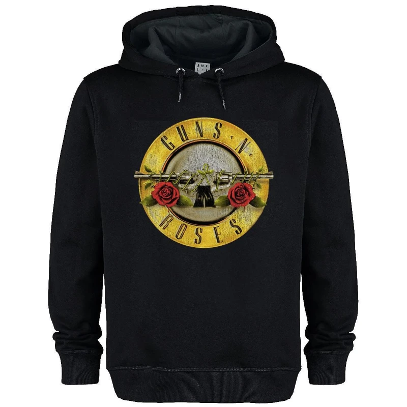Image of Amplified Amplified Men Drum Guns N Roses Hoodie in Black Size: X-Small Black XS Male 5063425489428