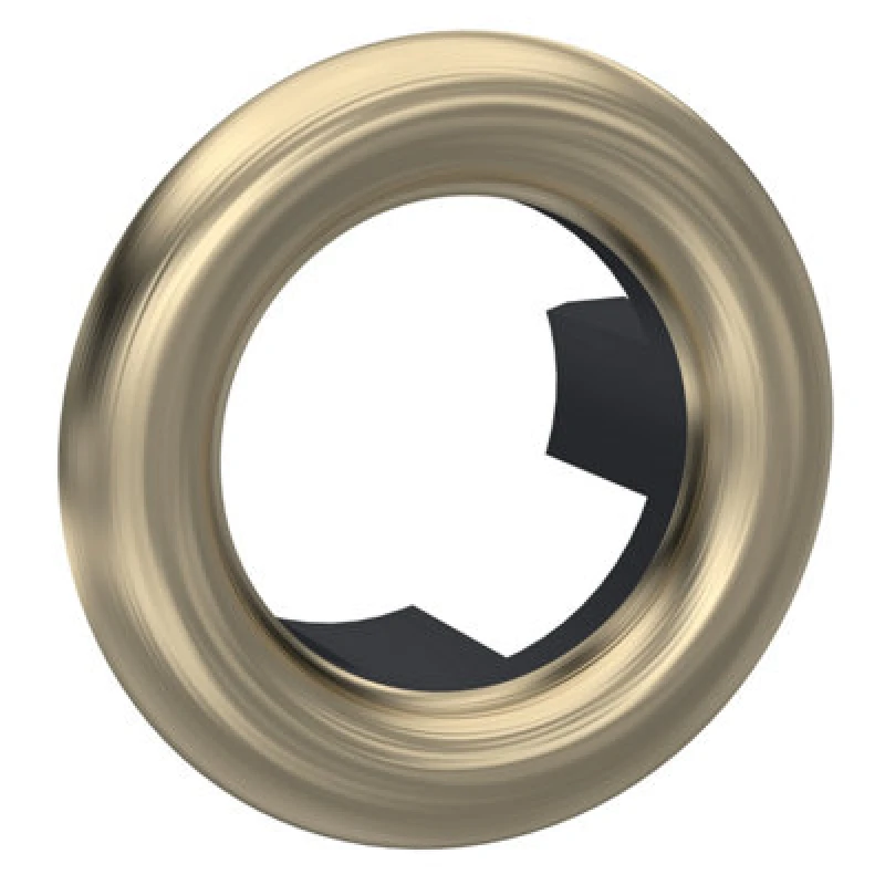 Image of Balterley Modern Round Basin Overflow Cover Brushed Brass 18.5mm Bronze