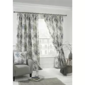 image of Woodland Blue - Pencil Pleat Curtains - 66x54'/168x137cm