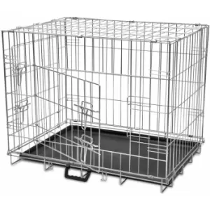 Image of Vidaxl - Foldable Metal Dog Bench l Black