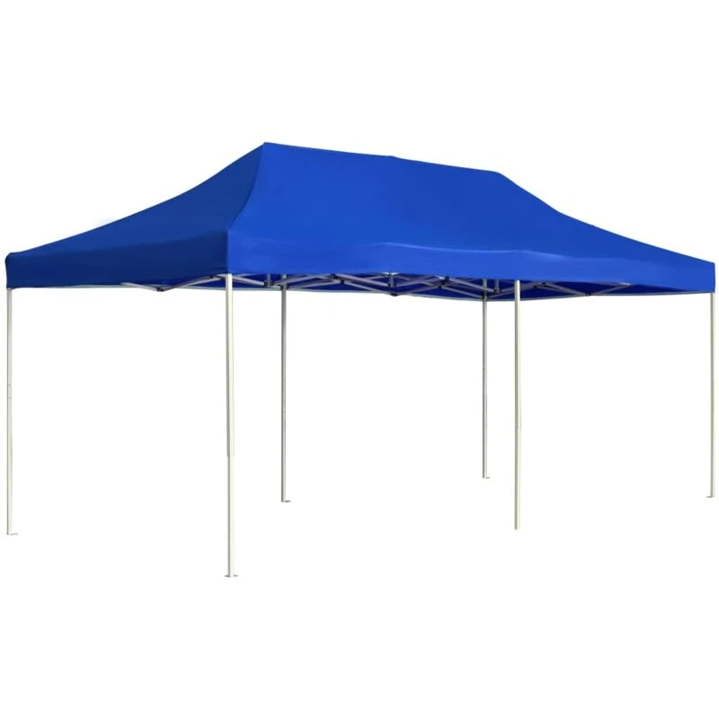 Image of vidaXL Professional Folding Party Tent Aluminium 6x3 m Blue 45502