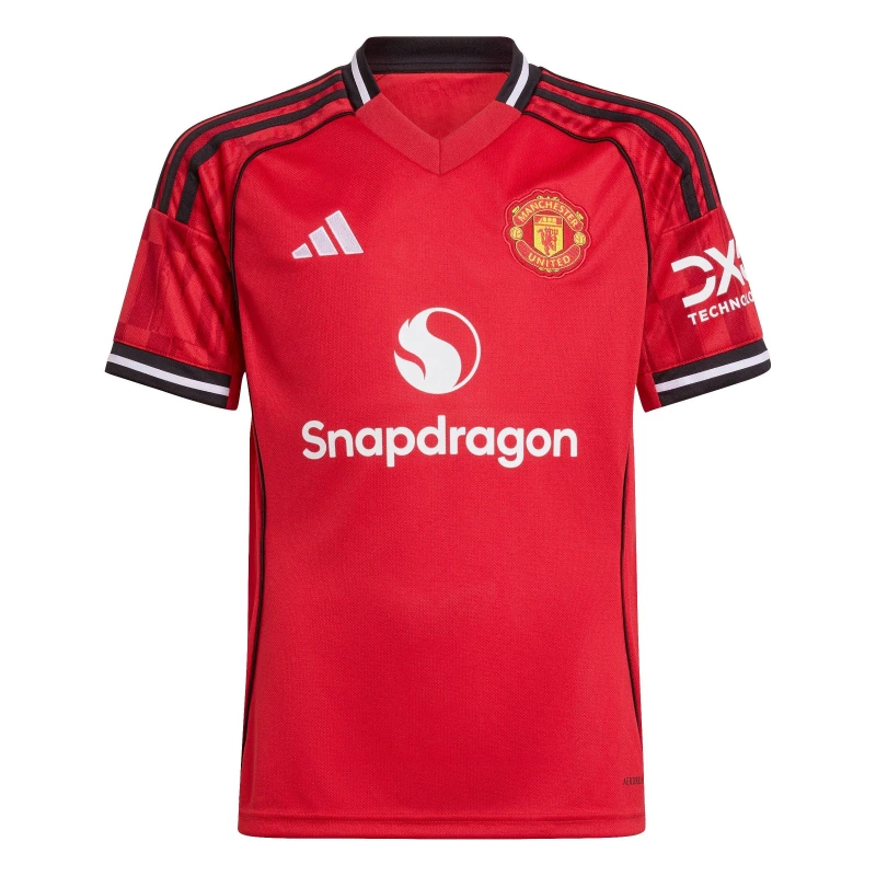 Image of adidas Manchester United Home Shirt 2025 2026 Juniors Domestic Replica Shirts 7-8 Years Red 37850608175