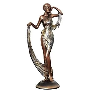 Image of Silhouette Collection Lady Figurine Bronze & Silver 32cm