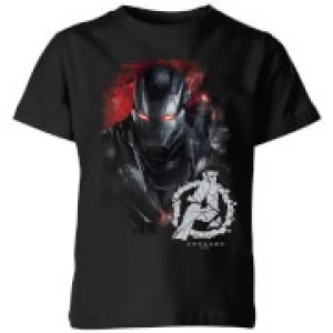 image of Avengers Endgame War Machine Brushed Kids T-Shirt - Black - 11-12 Years