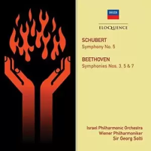 Image of Schubert Symphony No 5/Beethoven Symphonies Nos 3 5 & 7 by Franz Schubert CD Album