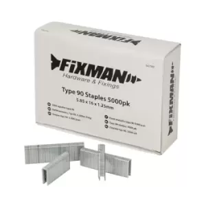 Image of Fixman Type 90 Staples 5000pk - 5.80 x 16 x 1.25mm