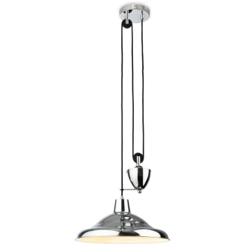 image of Firstlight - Suffolk Rise & Fall Pendant Light Chrome