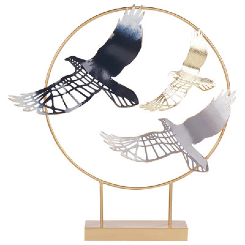 Image of Beliani Figurine Bird Samarium Metal Gold