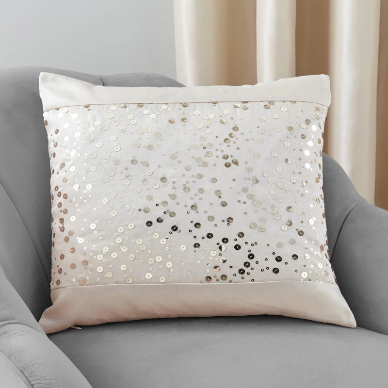 Image of Catherine Lansfield Catherine Lansfield Glitzy Cushion Grey 43X43 BR31301