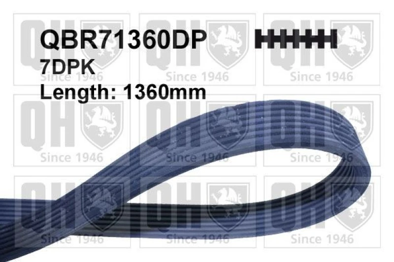 Image of QUINTON HAZELL Serpentine belt QUINTON HAZELL QBR71360DP