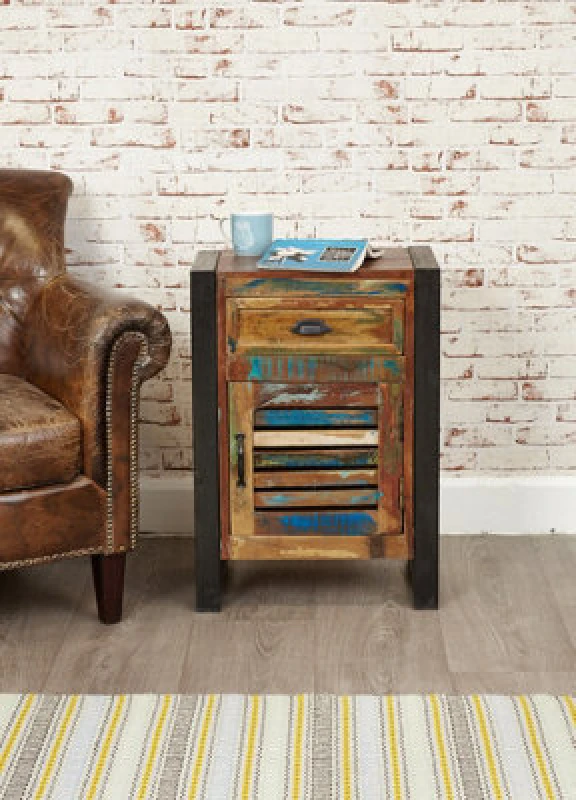 Image of Baumhaus Urban Chic 1 Door 1 Drawer Lamp Table