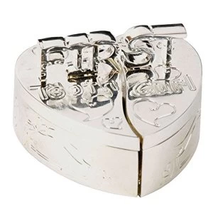 Image of Silverplated Heart First Tooth & Curl Set