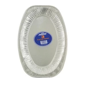 image of Robinson Young 430mm Oval Foil Platters Pack of 3