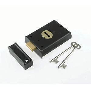 Image of Yale P-402-BK Rim Door Lock - Black
