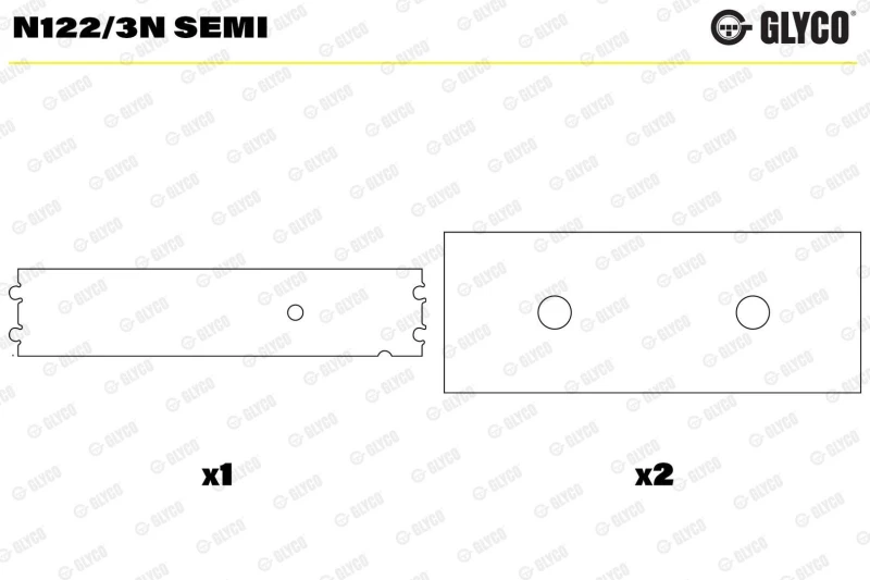 Image of Camshaft bearings GLYCO N122/3N SEMI