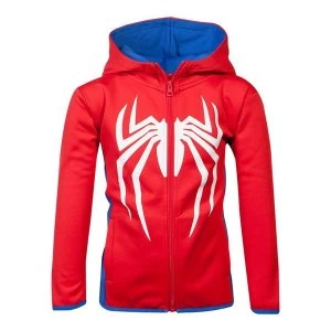 Image of Marvel Comics - Spider-Man Logo Kid's 110/116 Hoodie - Red/Blue
