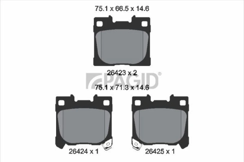 Image of Brake pad set PAGID T2921N