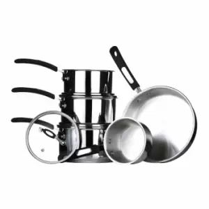 image of Tenzo S Ii 5 Piece Stainless Steel Cookware Set