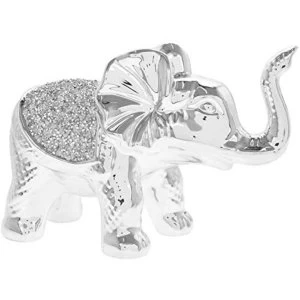 image of Silver Sparkle Silver Small Elephant Figurine By Lesser & Pavey