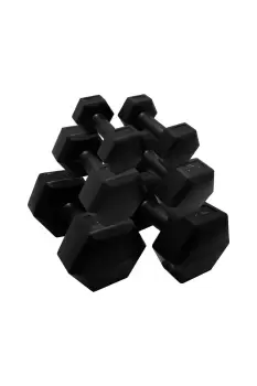 Image of 12kg Hex Dumbbell Weight Set