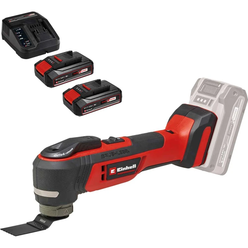 Image of Einhell Professional TP-MG 18 Li BL 18v Cordless Brushless OIS Oscillating Multi Tool TP-MG 18 Li BL Batteries: 2 x 2.5ah Li-ion