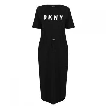 Image of DKNY Logo Midi Dress - Black