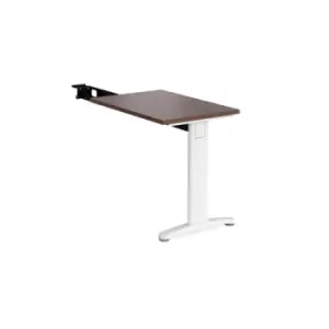 Image of Office Desk Rectangular Desk 800mm With Return Walnut Tops With White Frames TR10