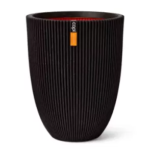 Image of Capi Europe Vase elegant low Groove NL 46x58 black
