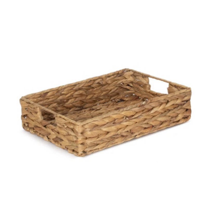 Image of Red Hamper Wh007/1 Small Water Hyacinth Shallow Rectangular Storage Basket