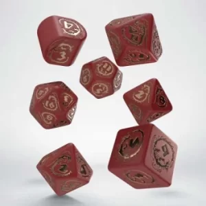 Image of Dragons Modern Dice Set Red & Gold