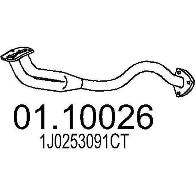 Image of MTS 01.10026 Exhaust Pipe Front, Length: 860mm Exhaust Pipe (17)