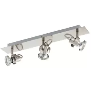 Image of Netlighting Tukon 3 Light Triple Adjustable Spotlight Satin Nickel, GU10