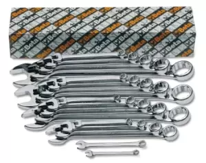 Image of Beta Tools 42 MP/S17 17pc Combination Spanner Open/Ring Set in Box 000420652