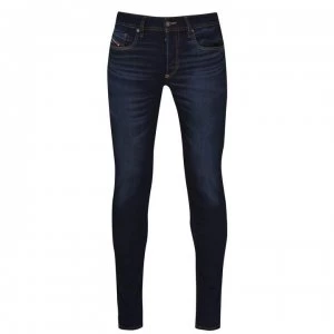 Diesel Sleenker Stretch Skinny Jeans - Mid Blue 9DI