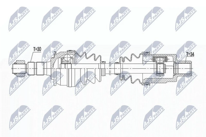 Image of NTY NPW-PL-103 Drive shaft Front Axle Right Drive Shaft (13)