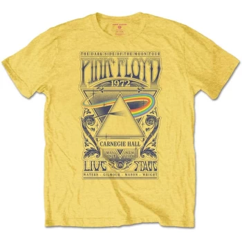 Image of Pink Floyd - Carnegie Hall Poster Kids 9-10 Years T-Shirt - Yellow