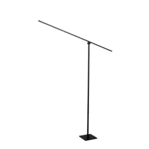 image of Agena Modern Floor Reading Lamp - LED Dim. - 1x14,5W 2700K - Black