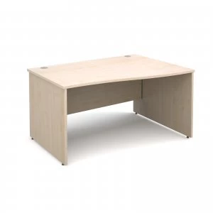 image of Maestro 25 PL Right Hand Wave Desk 1400mm - Maple Panel Leg Design