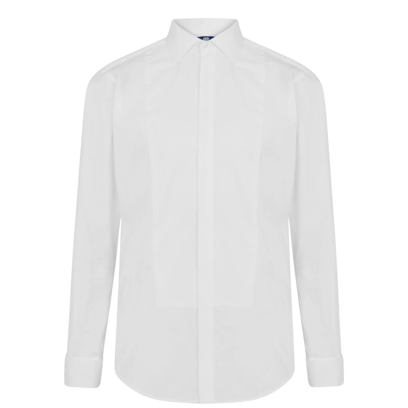 Image of Haines and Bonner Issac Tailored Fit Dress Shirt - White White 37