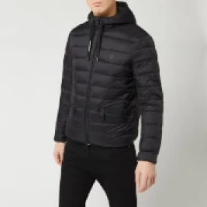 image of Armani Exchange Padded Down Hooded Jacket Black Size L Men