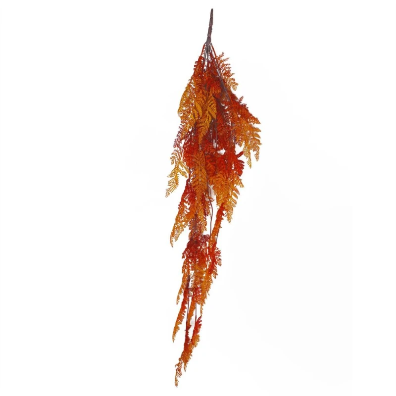 Image of Leaf Premium 100cm Artificial Hanging Fern - Autumn Orange Leaf Design UK