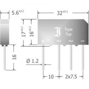 Image of Diode bridge Diotec B250C5000 3300 SIL 4 600 V 5 A