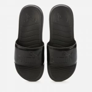 image of Puma Womens Popcat 20 Slide Sandals - Puma Black/Puma Black - UK 3