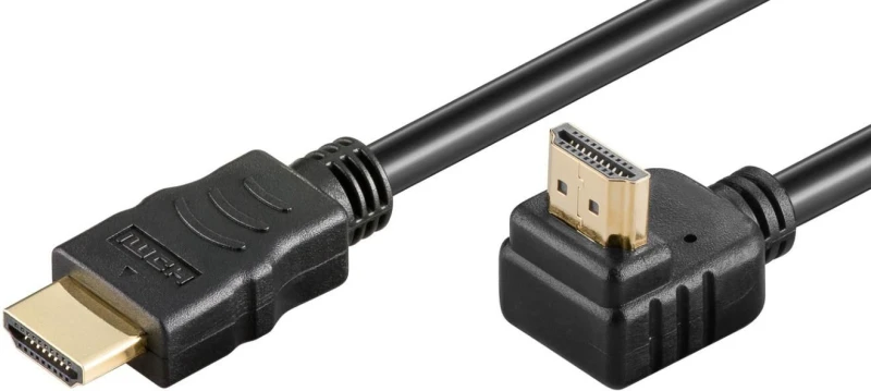 Image of Microconnect HDM19191V2.0A90 HDMI cable 1m HDMI Type A (Standard) Bla