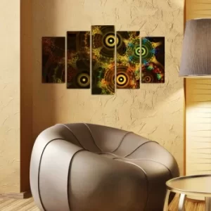 Image of 5ABSMDF-55 Multicolor Decorative MDF Painting (5 Pieces)
